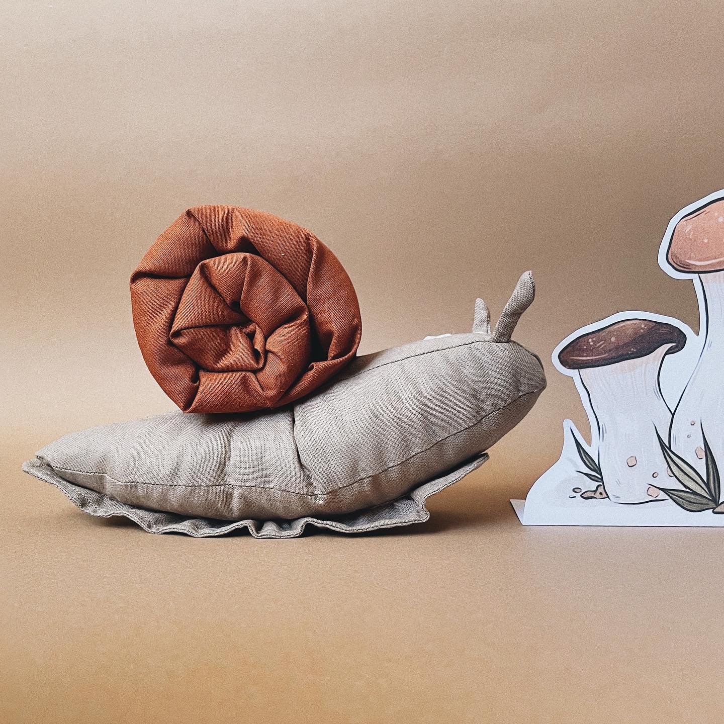 Snail plush toy by Oh Ophelia Friends